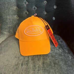 Von Dutch Bright Yellow Trucker Hat NWT